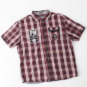 Parish S.MMVI Men's 2XL Short Sleeve Plaid‎ Shirt